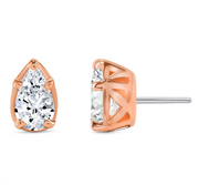Ornament Pear Prong Gold Top