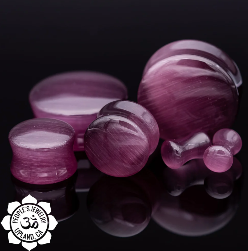 Glass Double Flare Plug Pair