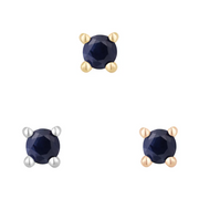 Prong Set 14k Gold Threadless End with Gemstone