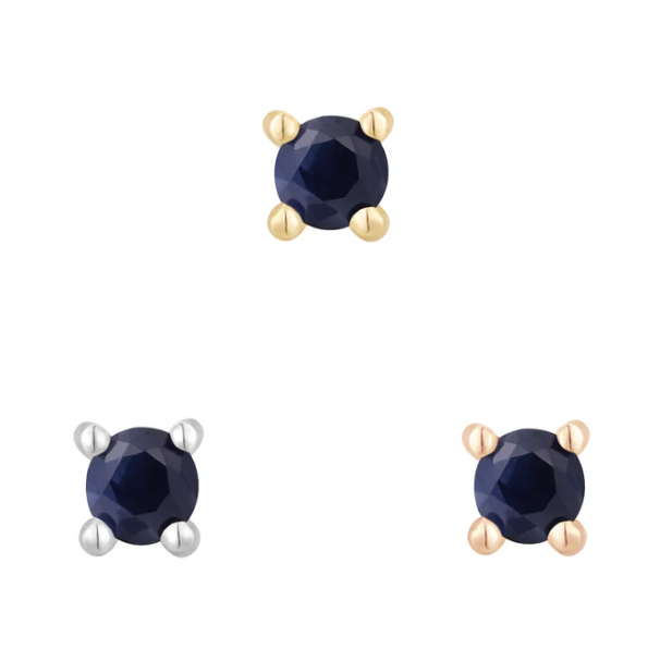 Prong Set 14k Gold Threadless End with Gemstone