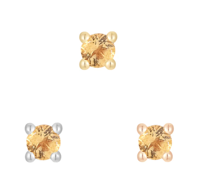 Prong Set 14k Gold Threadless End with Gemstone