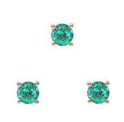 Prong Set 14k Gold Threadless End with Gemstone