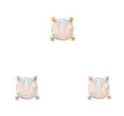 Prong Set 14k Gold Threadless End with Gemstone