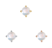 Prong Set 14k Gold Threadless End with Gemstone