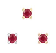Prong Set 14k Gold Threadless End with Gemstone