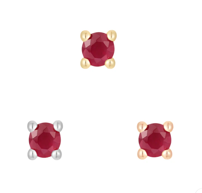 Prong Set 14k Gold Threadless End with Gemstone