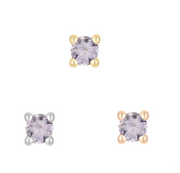 Prong Set 14k Gold Threadless End with Gemstone