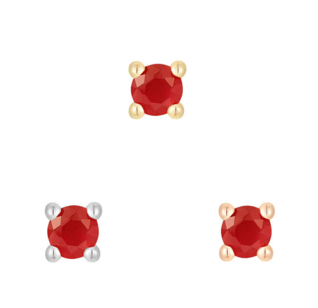 Prong Set 14k Gold Threadless End with Gemstone