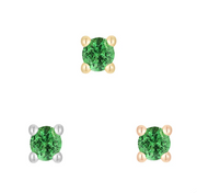 Prong Set 14k Gold Threadless End with Gemstone