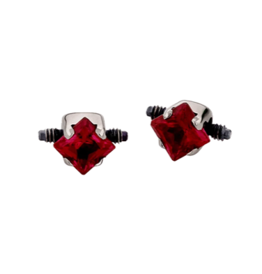 Threaded Double Sided Princess Cut Gemstone Connector