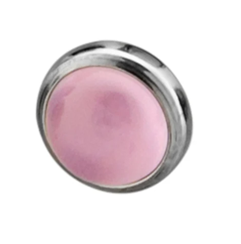 Threaded Titanium Natural Stone Cabochon Gem End