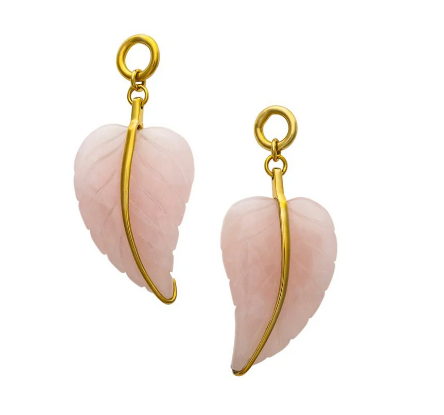 Stone Leaf Dangle Pair