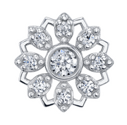 Rosette 14k Gold with Gemstone Threadless End