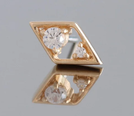 Say Anything 14k Gold Threadless End with Gemstone
