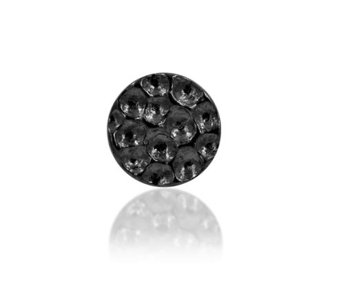 Scene Hammered Disk Rhodium Threadless End