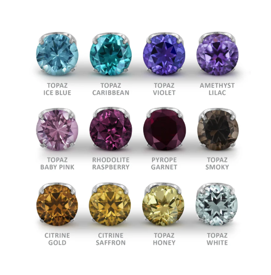 Titanium Prong Set Semi-Precious Gem