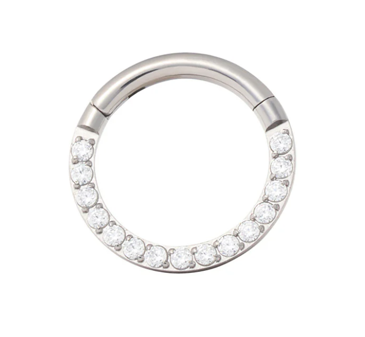 Side Facing Clear CZ Clicker