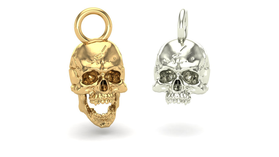 Jaw Motion Skull Charm