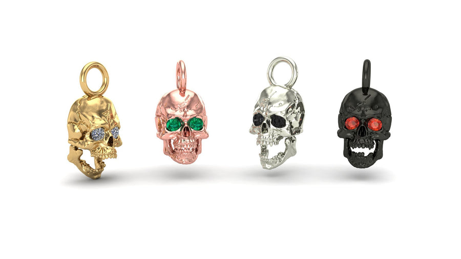 Jaw Motion Skull Charm