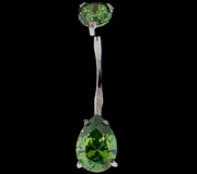 Pear Cut Premium Zirconia Navel Ring