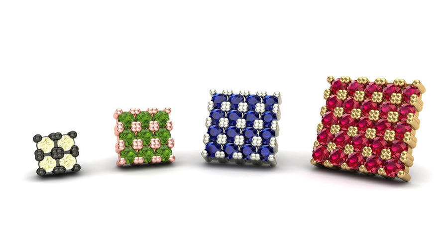 Square with Gemstone