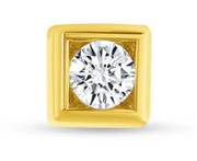 14K Goldener quadratischer Aufsatz mit Edelstein