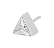 Titanium Triangle CZ Threadless End