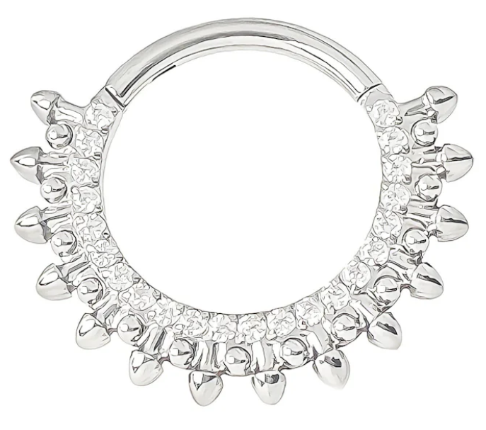 Titan-Sonnenschnapper – Klarer Zirkonia (1,2 mm)