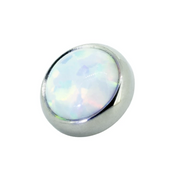 Threaded Titanium Faux-pal Opal Cabochon Gem End