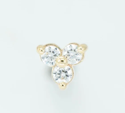 Trinity 14k Gold Threadless End