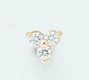 Trinity 14k Gold Threadless End