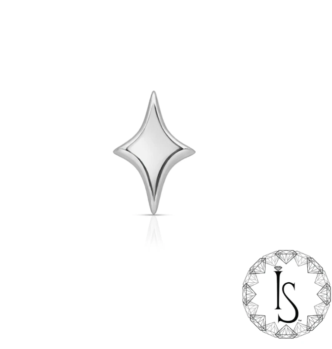 Titanium Twinkle Star Threadless End