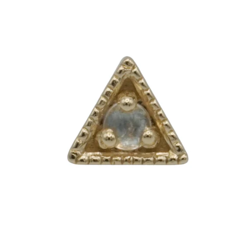 Vault 14k Gold Tiny Square with Moonstone