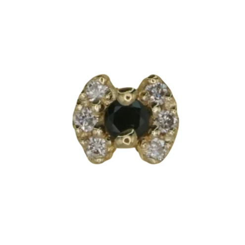 Wheatley Black Spinel 14k Gold Threadless End