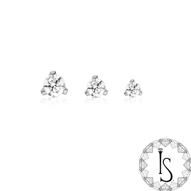 18K Gold 4 Prong-Set Faceted Gem End #2 VS Lab Created Diamond