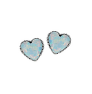 18K Gold Opal Heart End