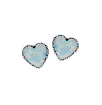 18K Gold Opal Heart End